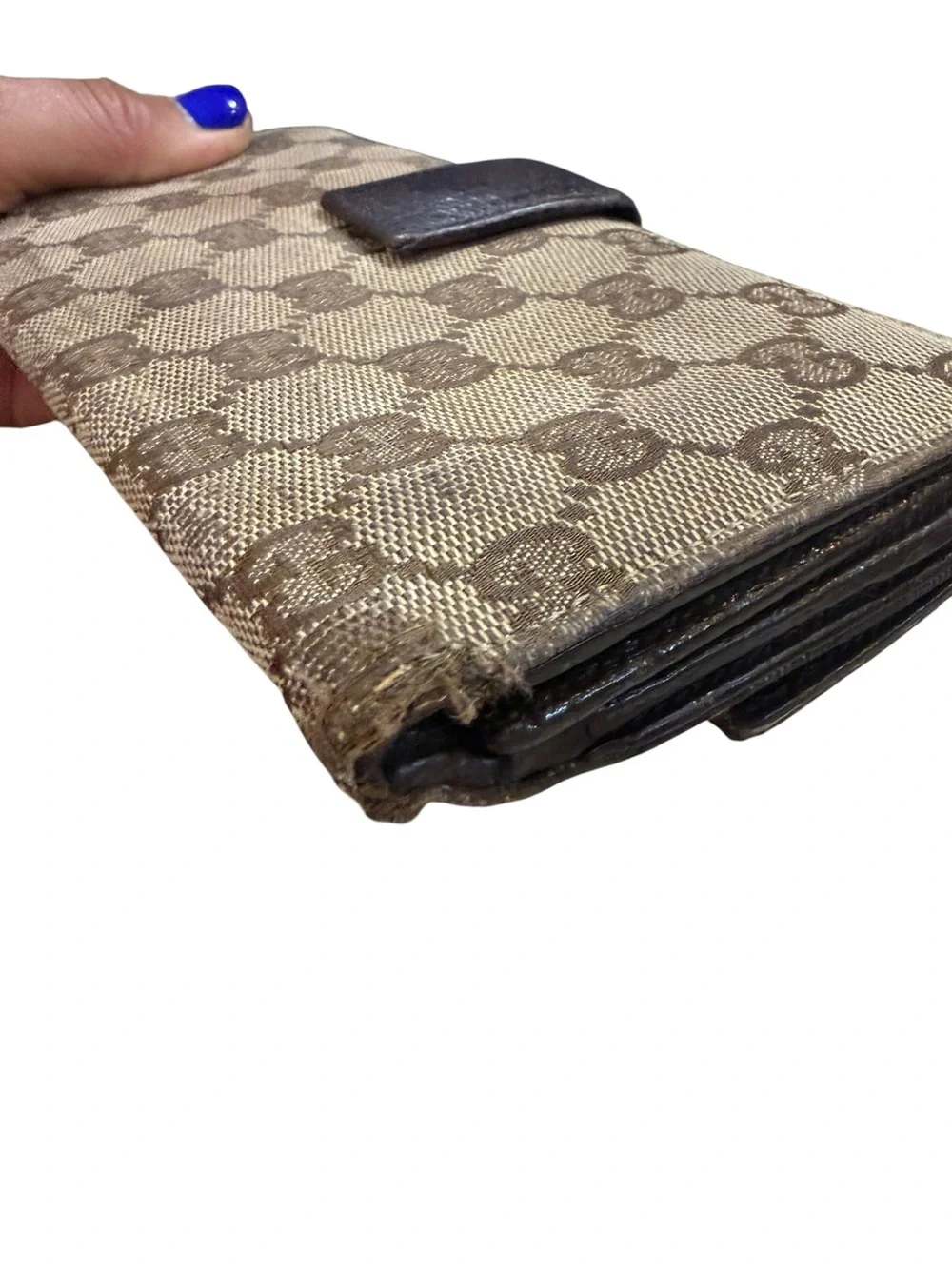 Authentic Vintage Gucci Eclipse GG Monogram Continental Flap Wallet 120931 - Picture 6 of 16